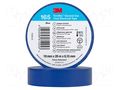 Tape: electrical insulating; W: 19mm; L: 20m; Thk: 0.152mm; blue 3M 3M-TF-165-19-20BL