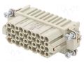 Connector: HDC; contact insert; female; Han® DD; PIN: 40; 40+PE HARTING 09160403101