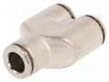 Tee fitting; plug-in; -0.95÷20bar; nickel plated brass; NPQH FESTO NPQH-Y-Q8-E-P10