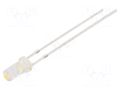 LED; white warm; 3mm; 1120÷1560mcd; 100°; Front: flat; 2.7÷3.4VDC OPTOSUPPLY OSM5DK3NA1A