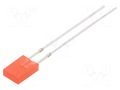 LED; red; rectangular; 2x5x7mm; bipolar; 150÷220mcd; 100°; 20mA OPTOSUPPLY OSRRR271A4B