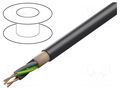 Wire; NYY; 4G6mm2; round; wire; Cu; PVC; black; 600V,1kV HELUKABEL NYY-J-4G6-RE