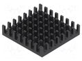 Heatsink: extruded; grilled; BGA; black; L: 27.9mm; W: 27.9mm; 658 Wakefield Thermal 658-25AB