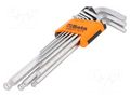 Wrenches set; hex key,spherical; 9pcs. BETA BE96BPC/SC9