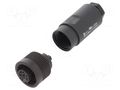 Connector: circular; 250V; 10A; PIN: 7; plug; female; screw terminal BINDER 99-4218-110-07