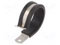 Fixing clamp; ØBundle : 31.8mm; W: 12.7mm; aluminium HELLERMANNTYTON ALU22C-AL/CR-BK