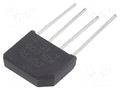 Bridge rectifier: single-phase; Urmax: 50V; If: 4A; Ifsm: 125A; flat DC COMPONENTS KBL005-DC