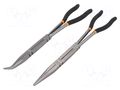 Kit: pliers; half-rounded nose,elongated; 2pcs. BETA BE1009L/DP-S2