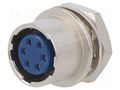 Connector: circular; push-pull; socket; PIN: 6; 2A; HR10; soldering HIROSE HR10-7R-6S-73