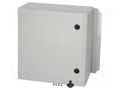 Enclosure: wall mounting; X: 500mm; Y: 500mm; Z: 210mm; ARCA; grey FIBOX ARCA505021