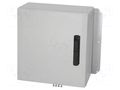 Enclosure: wall mounting; X: 500mm; Y: 500mm; Z: 210mm; ARCA; grey FIBOX ARCA505021S