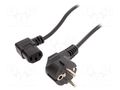 Cable; 3x0.75mm2; PVC; 1.8m; black; 10A; 250V; Cablexpert GEMBIRD PC-186A-VDE