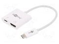 Adapter; HDMI 2.0,USB 3.0; HDMI socket,USB C socket,USB C plug GOOBAY USB.C-ADAP-19