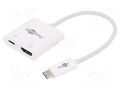 Adapter; HDMI 2.0,USB 3.0; HDMI socket,USB C socket,USB C plug GOOBAY USB.C-ADAP-19