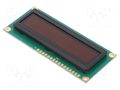 Display: OLED; alphanumeric; 16x1; Dim: 80x36x10mm; white; PIN: 16 RAYSTAR OPTRONICS REC001601BWPP5N01