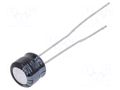 Capacitor: electrolytic; THT; 10uF; 50VDC; Ø6.3x5mm; Pitch: 2.5mm PANASONIC ECEA1HKS100I