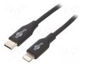 Cable; USB 2.0; Apple Lightning plug,USB C plug; 0.5m; black Goobay USBC-LIGHT/0.5BK