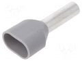 Tip: bootlace ferrule; insulated,double; 4mm2; 12mm; tinned; grey WAGO 216-546