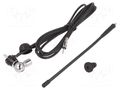 Antenna; automotive; 240mm; AM,FM; universal; rubber mast; 2.5m MTA 7667012