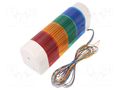 Signalling column; red/amber/green/blue; LED; 24VDC; IP54; WME-D PATLITE WME-402DFB-RYGB