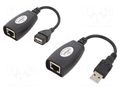USB extender; USB 1.1; RJ45 socket x2,USB A socket,USB A plug GEMBIRD UAE-30M