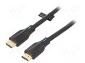 Cable; HDMI plug,both sides; PVC; 1m; black; HDMI 2.1; 28AWG VENTION AANBF