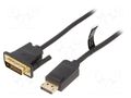 Cable; DisplayPort plug,DVI-D (24+1) plug; Len: 1m; black VENTION HAFBF