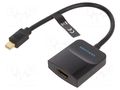 Converter; HDMI socket,mini DisplayPort plug; Len: 0.15m; black VENTION HBCBB