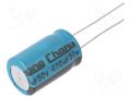 Capacitor: electrolytic; THT; 470uF; 50VDC; Ø12.5x20mm; Pitch: 5mm CHANGZHOU HUAWEI ELECTRONIC LE1H471MI200A00CE0