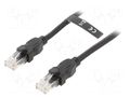 Patch cord; RJ45 plug,both sides; U/UTP; 6; Cu; PVC; black; 0.75m VENTION IBBBE