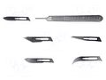 Scalpel holder; Kit: 5x blade BERNSTEIN BRN-2-102