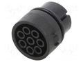 Connector: circular; contact insert; female; PIN: 8; 5A; 380V BULGIN 12735/1