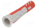 Plastic anchor; without screw; 6x30; DUOPOWER; 100pcs; 6mm FISCHER FISCHER-555006