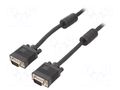 Cable; D-Sub 15pin HD plug,both sides; black; 20m; Full HD 1080p GEMBIRD CC-PPVGA-20M-B