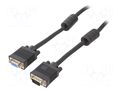 Cable; D-Sub 15pin HD socket,D-Sub 15pin HD plug; black; 1.8m GEMBIRD CC-PPVGAX-6B