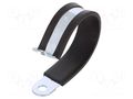 Fixing clamp; ØBundle : 50mm; W: 20mm; steel; Cover material: EPDM MPC INDUSTRIES MPC-LKD15020