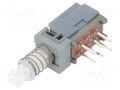 Switch: push-button; Pos: 2; DPDT; 0.1A/30VDC; ON-ON; Illumin: none E-SWITCH PBH2UEESNPNAGX