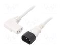 Cable; 3x1mm2; IEC C13 female angled right,IEC C14 male; PVC LIAN DUNG WN114-3/10/1.8WH