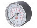 Manometer; 0÷12bar; non-aggressive liquids,inert gases; 40mm PNEUMAT M40A.PL012G18