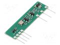 Module: RF; AM transmitter; AM,ASK; 433.92MHz; 1.8÷12VDC; 38x26mm AUREL TX-SAW-434-L