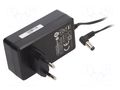 Power supply: switching; mains,plug-in; 12VDC; 3A; 36W; 87.41% POS POSC12300A-H-L