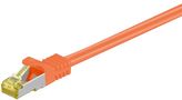 RJ45 Patch Cord CAT 6A S/FTP (PiMF), 500 MHz, with CAT 7 Raw Cable, orange, 5 m - LSZH halogen-free cable sheat, RJ45 plug (CAT6A), CU 91624