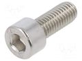 Screw; M8x20; 1.25; Head: cheese head; hex key; HEX 6mm; DIN 912 KRAFTBERG M8X20/D912-A2