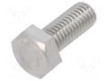 Screw; M8x20; 1.25; Head: hexagonal; A2 stainless steel; DIN 933 KRAFTBERG M8X20/D933-A2