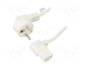 Cable; 3x1mm2; PVC; 5m; white; 16A; 250V GOOBAY SN325-3/10/5WH