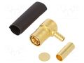 Connector: SMB; socket; female; angled 90°; 50Ω; soldering,crimped AMPHENOL RF 142194