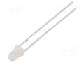 LED; red/warm white; 3mm; 30°; Front: convex; 2.1÷2.6/3.1÷3.6VDC OPTOSUPPLY OSRMP23132A
