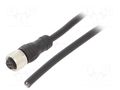 Cable: for sensors/automation; M12; PIN: 5; straight; 6m; plug; PVC ABB 2TLA020056R0000