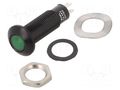 Indicator: LED; flat; green; 12÷28VDC; 12÷28VAC; Ø8.1mm; IP67 MARL 698-532-63