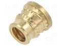 Threaded insert; brass; M5; L: 6.6mm; for plastic; MULTISERT® TAPPEX KVT-072M5